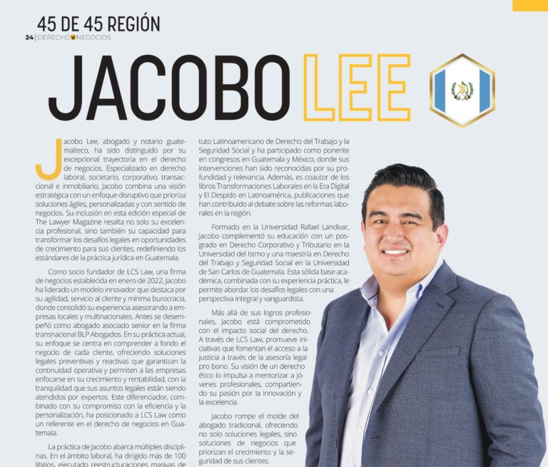 Jacobo Lee – LCS Law – 45 Región